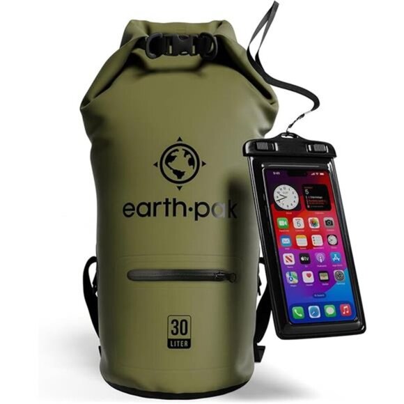 Earth Pak Waterproof Dry Bag with Zippered Pocket - Waterproof Dry Bag Backpack - Picture 7 of 7